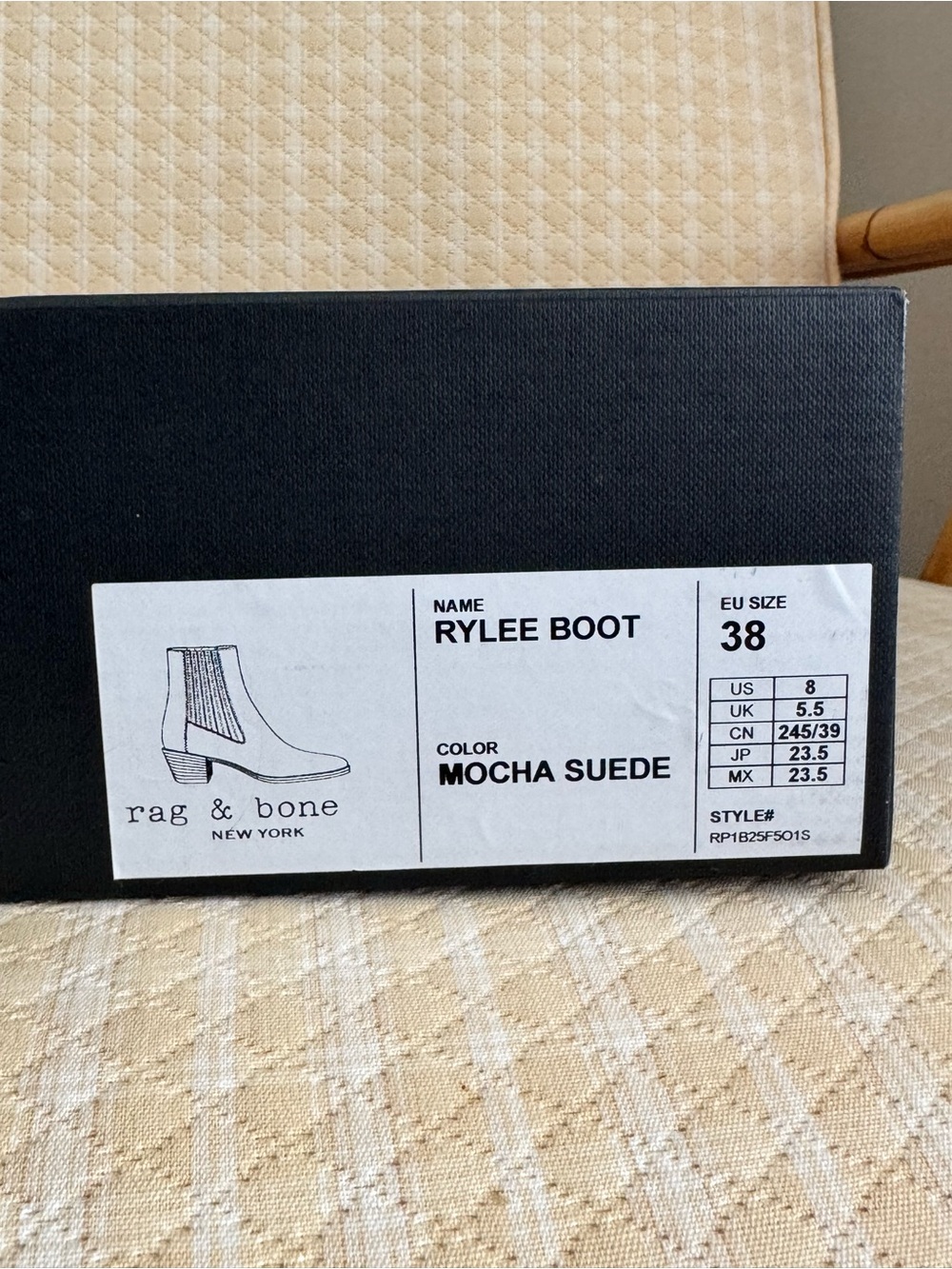 🔹 New! Rag & Bone Rylee Mocha Suede Chelsea Boots Chocolate Brown Size 8 - Picture 11 of 12